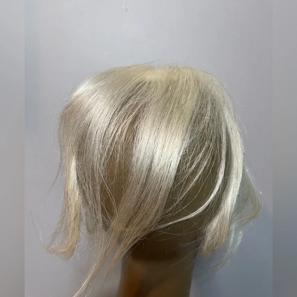 Lonai Silver Black Human Hair Topper | Real Hair Clip-In Wiglet new